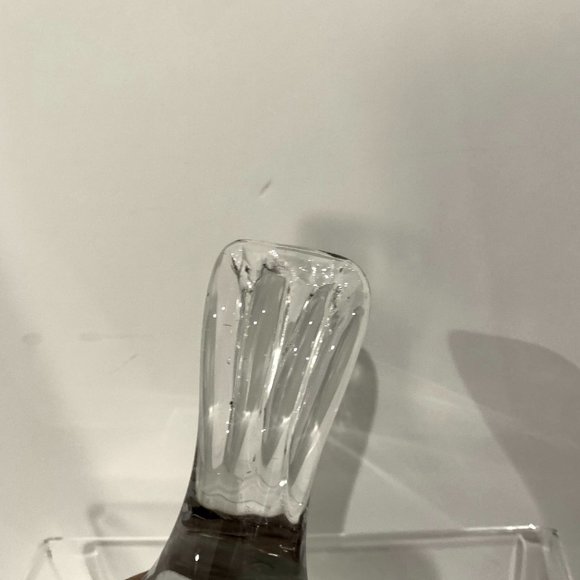 Unbranded Clear Art Glass Bird Paperweight Figurine 5" Long Tabletop Decor - Picture 6 of 8